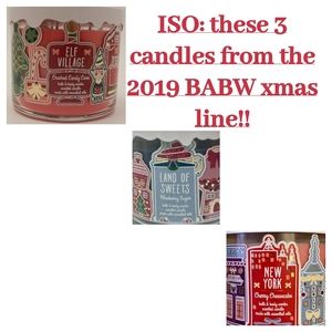 ISO!!!! THESE 3 Bath & Body Works Candles from the xmas 2019 collection!